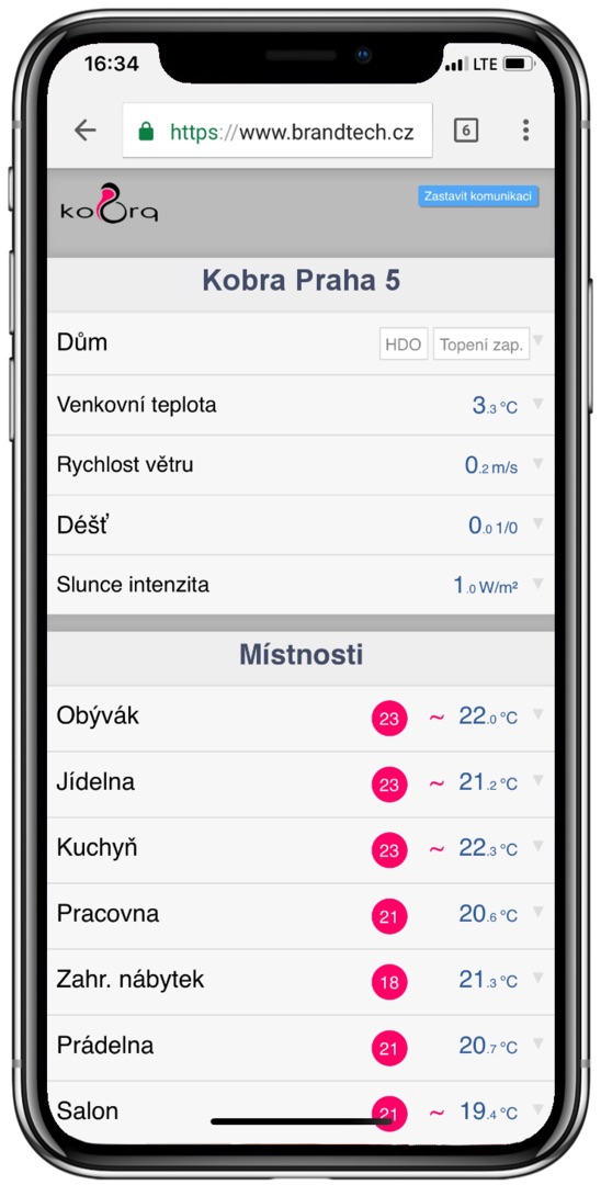 Aplikace iKobra na mobil